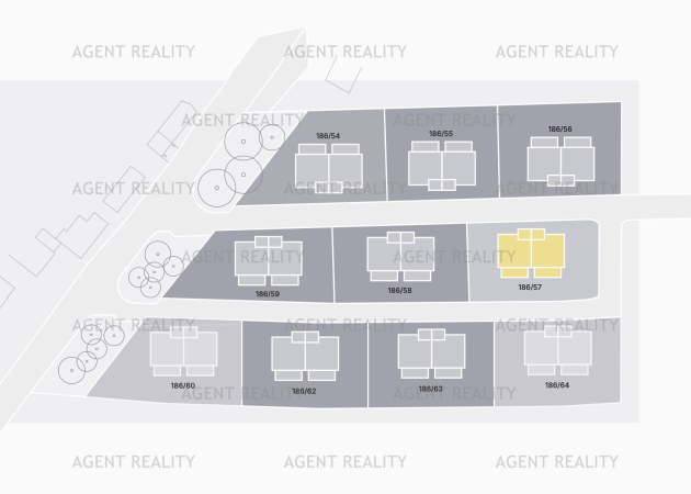 Prodej stavebního pozemku 186/57, 1 200 m2, Slaný - Dolín
