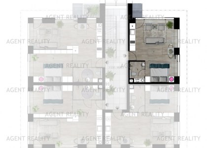 Prodej bytu 1+kk s balkonem v rezidenčním projektu Kaplického, Liberec-Dubí